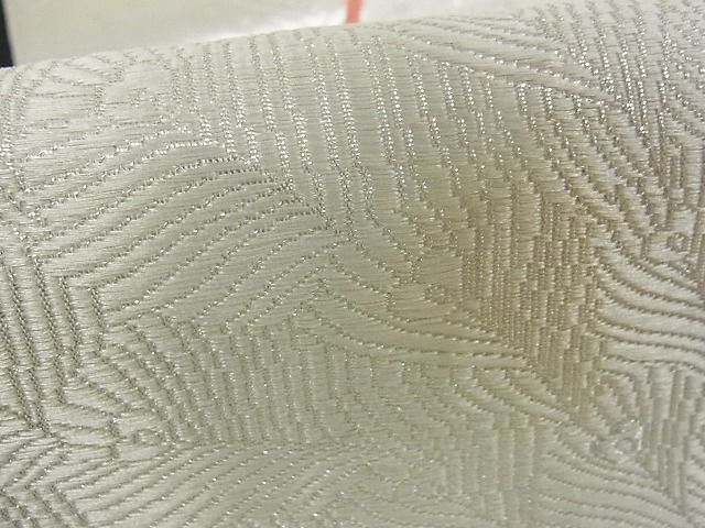 平和屋着物■六通柄袋帯 孔雀羽文 銀糸 逸品 mz0287