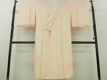 平和屋着物■上質な長襦袢　袷　枝花文　暈し染め　逸品　mz0493