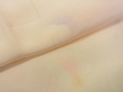 平和屋着物■上質な長襦袢　袷　枝花文　暈し染め　逸品　mz0493