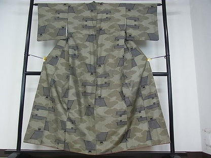 平和屋着物■上質な紬 風景文 逸品 mz0802