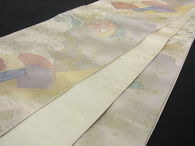 平和屋着物■六通柄袋帯 地紙唐草文 金糸 逸品 mz1126