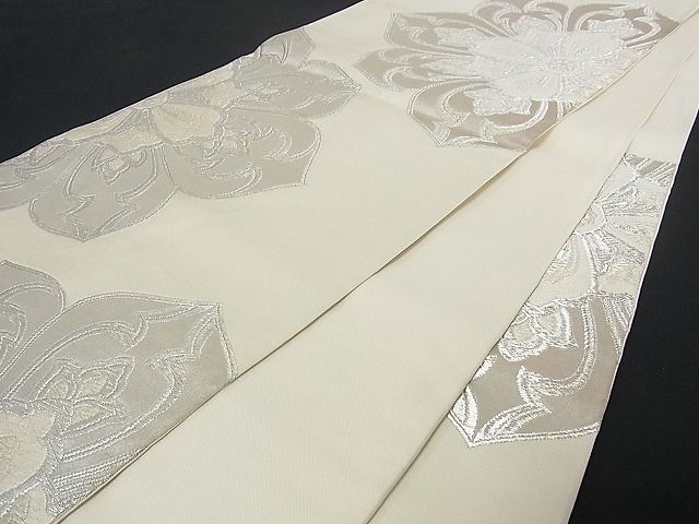 平和屋着物■六通柄袋帯 舞花文 銀糸 逸品 mz1128