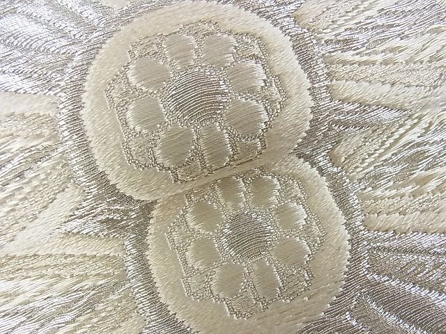 平和屋着物■六通柄袋帯 舞花文 銀糸 逸品 mz1128