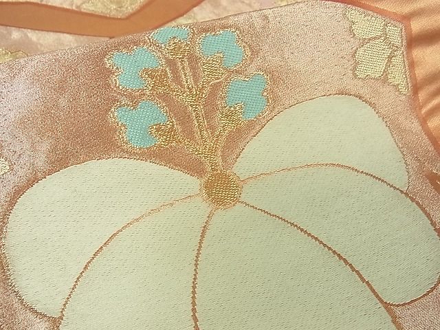 平和屋着物■六通柄袋帯 亀甲花文 金糸 逸品 mz1140