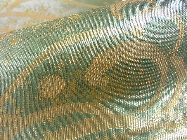 平和屋着物■六通柄袋帯 立波文 金糸 引箔 逸品 mz1313
