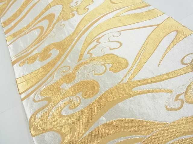 平和屋着物■六通柄袋帯 立波文 金銀糸 逸品 mz1424