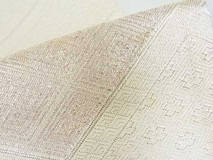 平和屋着物■佐賀錦 六通柄袋帯 吉祥文 銀糸 逸品 mz1431