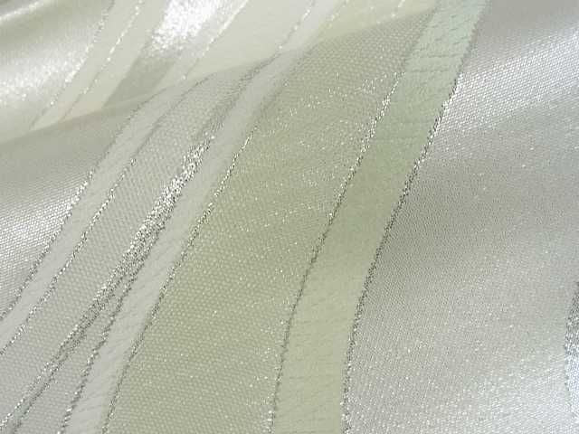 平和屋着物■西陣　六通柄袋帯　流水文　銀糸　証紙付き　逸品　mz1441