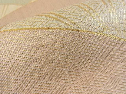 平和屋着物■佐賀錦 六通柄袋帯 扇面吉祥文 金糸 逸品 mz1447