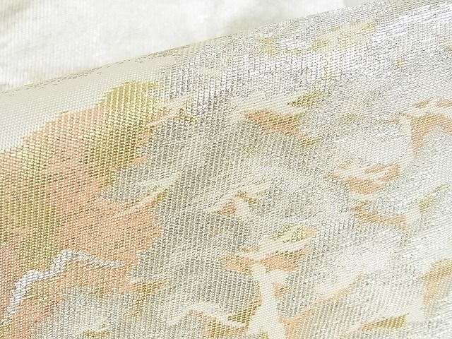 平和屋着物■六通柄袋帯　風景松文　金銀糸　引箔　逸品　mz1459