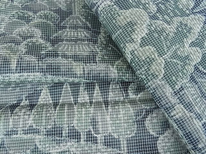 平和屋着物■上質な紬　風景文　逸品　mz1603