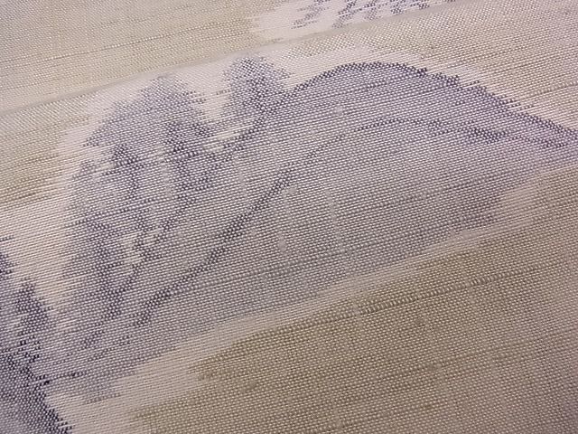 平和屋着物■上質な白紬　風景文　逸品　n-mz2357