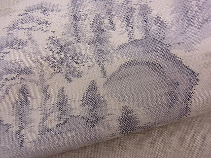 平和屋着物■上質な白紬　風景文　逸品　n-mz2357