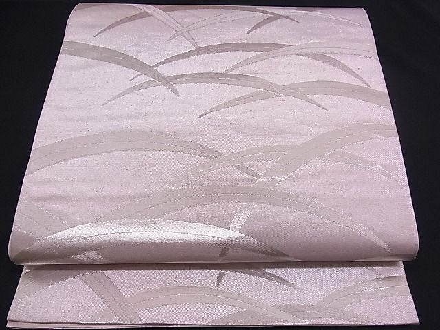 平和屋着物■六通柄袋帯 芝草文 銀糸 逸品 n-mz2844