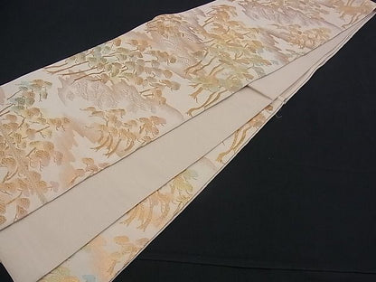 平和屋着物■六通柄袋帯 浜松文 金糸 逸品 n-mz3097