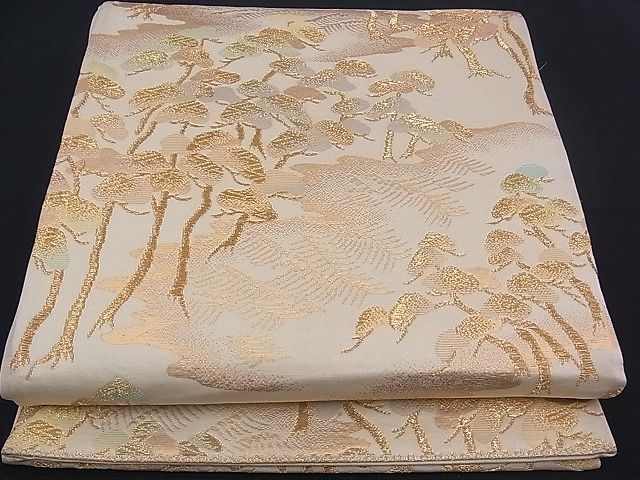 平和屋着物■六通柄袋帯 浜松文 金糸 逸品 n-mz3097