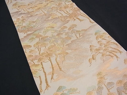 平和屋着物■六通柄袋帯 浜松文 金糸 逸品 n-mz3097