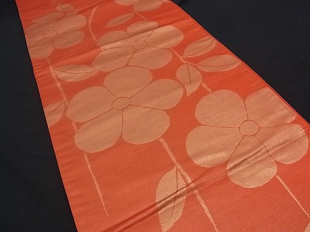 平和屋着物■六通柄袋帯 草花文 逸品 n-mz3699