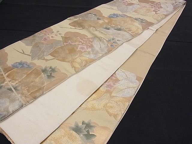 平和屋着物■六通柄袋帯 唐織 桐松吉祥文 金銀糸 逸品 n-mz4349