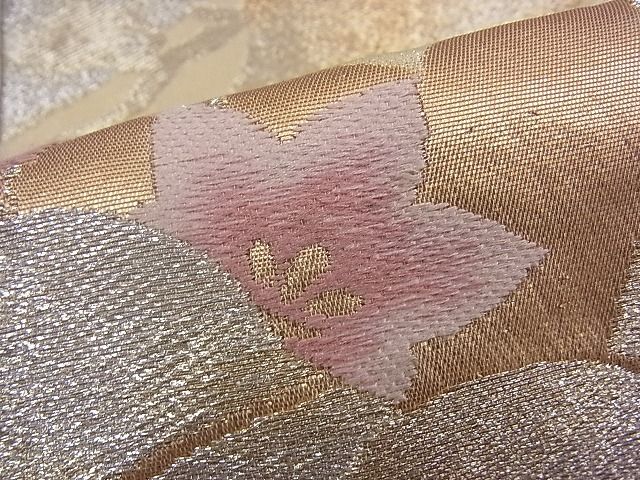 平和屋着物■六通柄袋帯 唐織 桐松吉祥文 金銀糸 逸品 n-mz4349