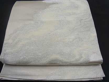 平和屋着物■六通柄袋帯 ふくれ織 流水文 引箔 逸品 n-mz4865