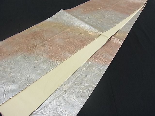 平和屋着物■全通柄袋帯 立波文 金銀糸 逸品 n-mz4879