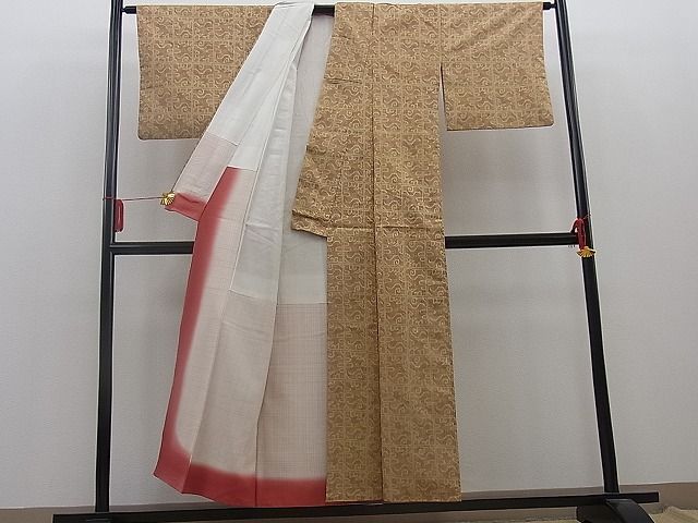 平和屋着物■上質な紬　吉祥文　逸品　n-mz5072