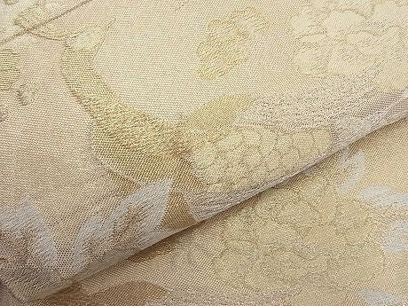 平和屋着物■佐賀錦 六通柄袋帯 尾長鳥孔雀花文 金銀糸 逸品 n-ar2754