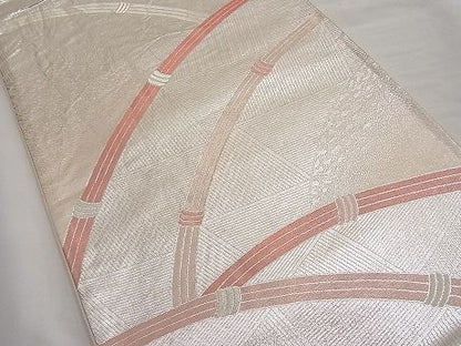 平和屋着物■六通柄袋帯 籬文様 銀糸 逸品 n-ar2755