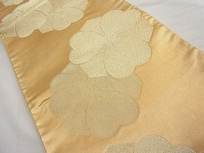 平和屋着物■六通柄袋帯 亀甲花文 金糸 逸品 n-ar2778