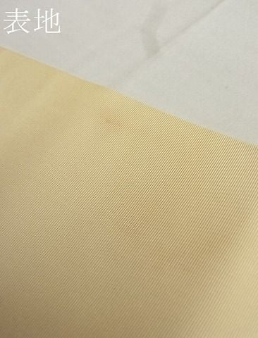 平和屋着物■塩瀬　九寸名古屋帯　駒刺繍　松皮菱　金彩　逸品　n-ar4108