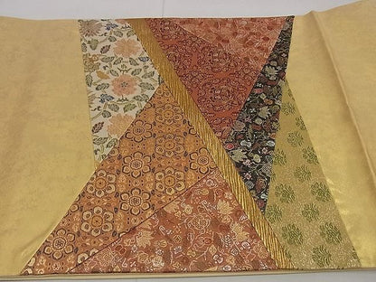平和屋着物■太鼓柄袋帯 切嵌 向かい鳥花唐草文 逸品 n-by3743