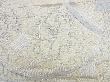 平和屋着物■六通柄袋帯 唐織 結び紐花文 銀糸 逸品 n-cw0235
