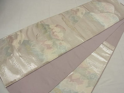 平和屋着物■六通柄袋帯 陶山箔散らし 珠箔 逸品 n-ea0350