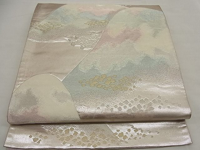 平和屋着物■六通柄袋帯 陶山箔散らし 珠箔 逸品 n-ea0350