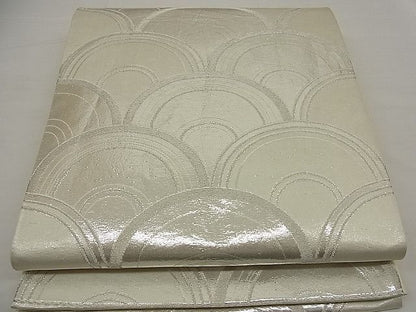 平和屋着物■六通柄袋帯 青海波 銀糸 逸品 n-ea0359