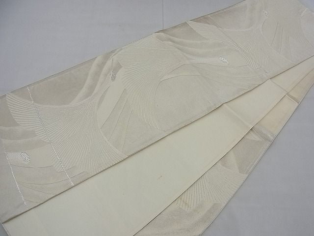 平和屋着物■西陣 六通柄袋帯 唐織 飛鶴文 銀糸 逸品 n-ea0404