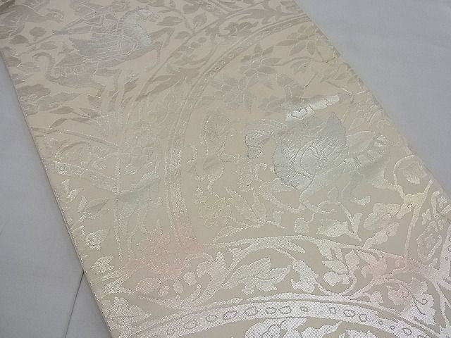 平和屋着物■六通柄袋帯 狩猟文 金糸 逸品 n-ea0405