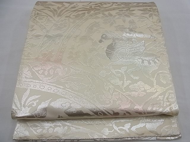 平和屋着物■六通柄袋帯 狩猟文 金糸 逸品 n-ea0405