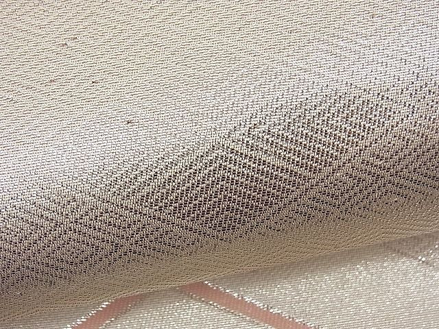 平和屋着物■両面六通柄袋帯 唐織 エ霞青海波文 銀糸 逸品 n-fw2357