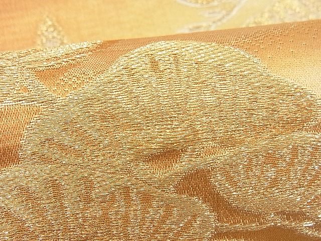 平和屋着物■六通柄袋帯 松楓風景花文 金銀糸 逸品 n-fw2358