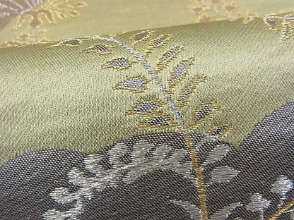 平和屋着物■六通柄袋帯　雲取り花唐草文　金銀糸　逸品　n-fw2359