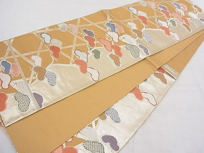 平和屋着物■六通柄袋帯 唐織 古都の四季 銀糸 逸品 n-fw3725
