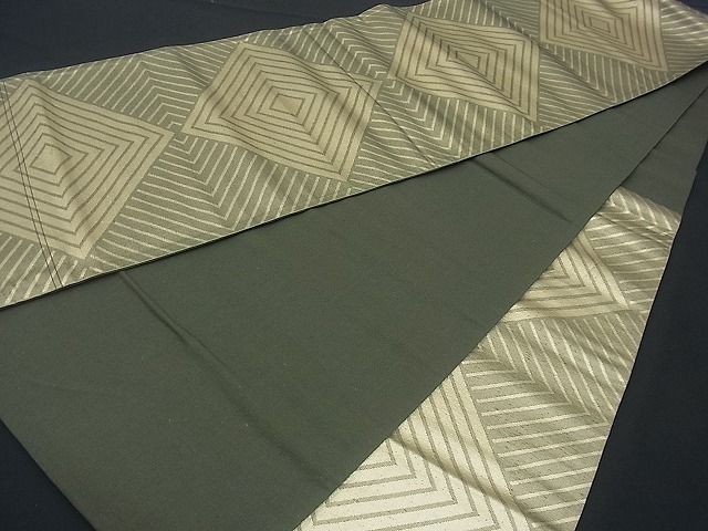 平和屋着物■六通柄袋帯 菱文 金糸 逸品 n-gh1800