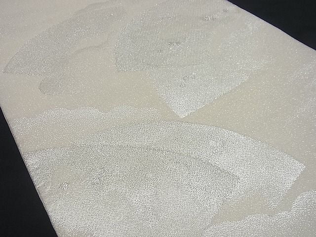平和屋着物■太鼓柄袋帯 綴れ 名匠家紋 雲取り地紙文 銀糸 逸品 n-gh1826