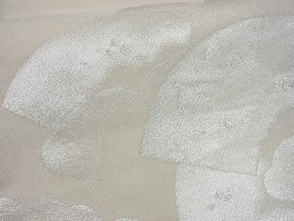 平和屋着物■太鼓柄袋帯 綴れ 名匠家紋 雲取り地紙文 銀糸 逸品 n-gh1826