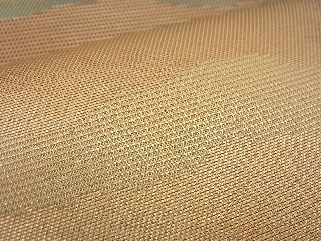 平和屋着物■西陣 服部織物謹製 六通柄袋帯 こはく錦 霞文 金銀糸 逸品 n-gh1829