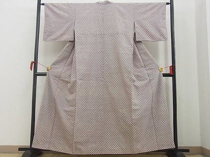 平和屋着物■上質な紬　扇面尽くし　逸品　n-gh2614