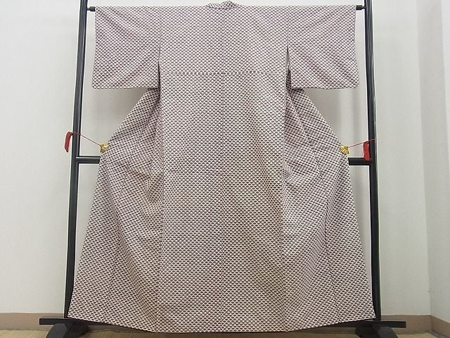 平和屋着物■上質な紬　扇面尽くし　逸品　n-gh2614