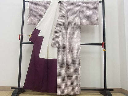 平和屋着物■上質な紬　扇面尽くし　逸品　n-gh2614